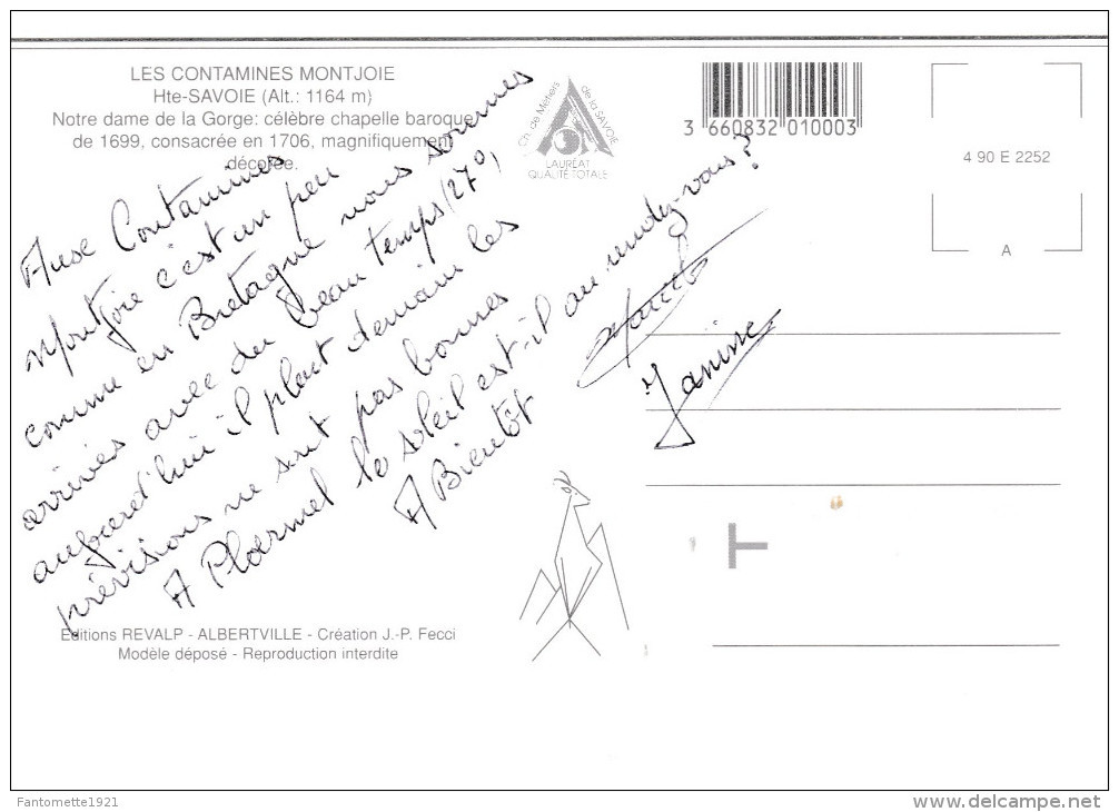 LES CONTAMINES MONTJOIE NOTRE DAME DE LA GORGE (DIL134) - Altri & Non Classificati