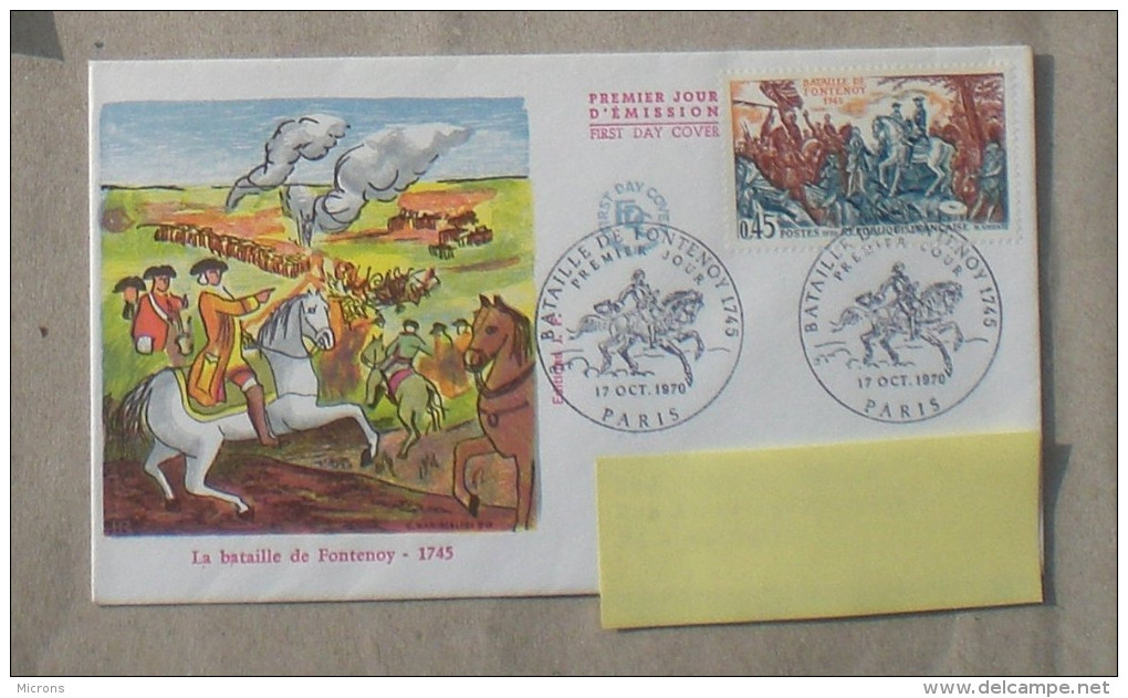 FDC    LA BATAILLE DE FONTENOY 1745   1970               0041 - 1970-1979