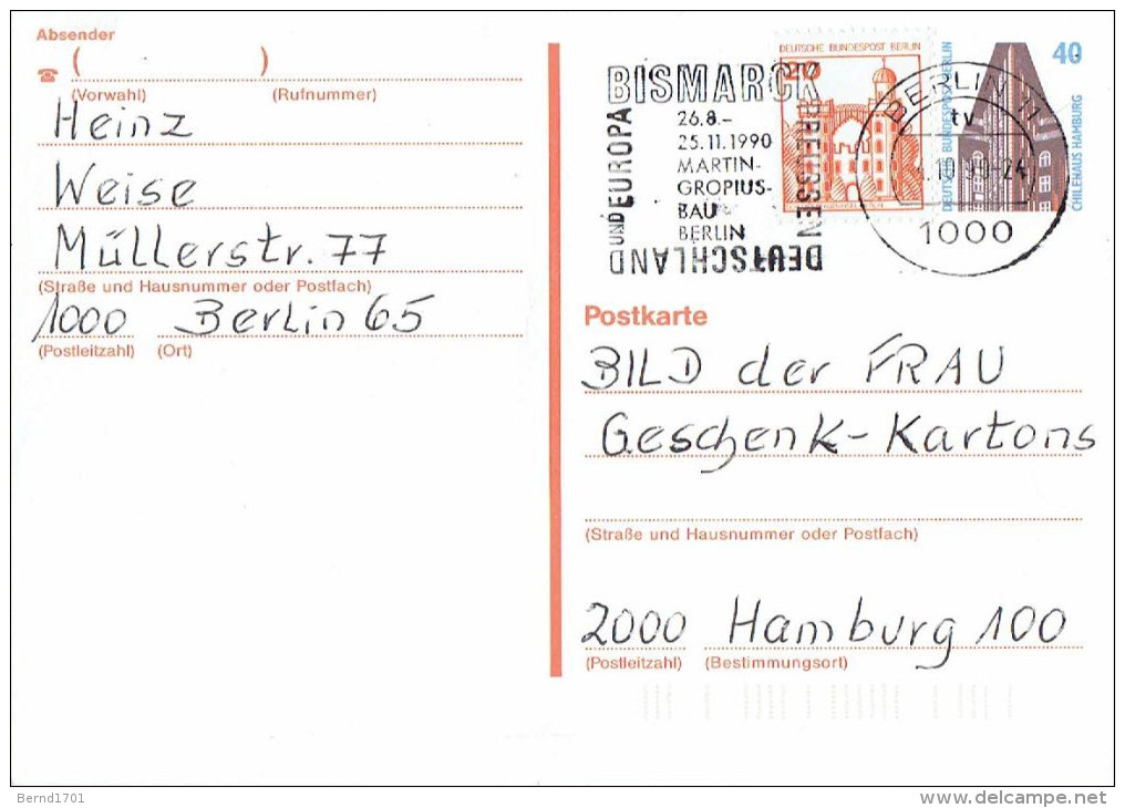 Germany / Berlin - Postkarte Echt Gelaufen / Postcard Used (D1249) - Postkaarten - Gebruikt