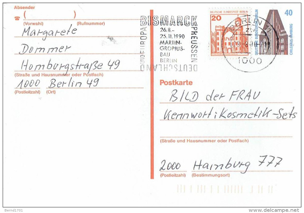 Germany / Berlin - Postkarte Echt Gelaufen / Postcard Used (D1251) - Postales - Usados