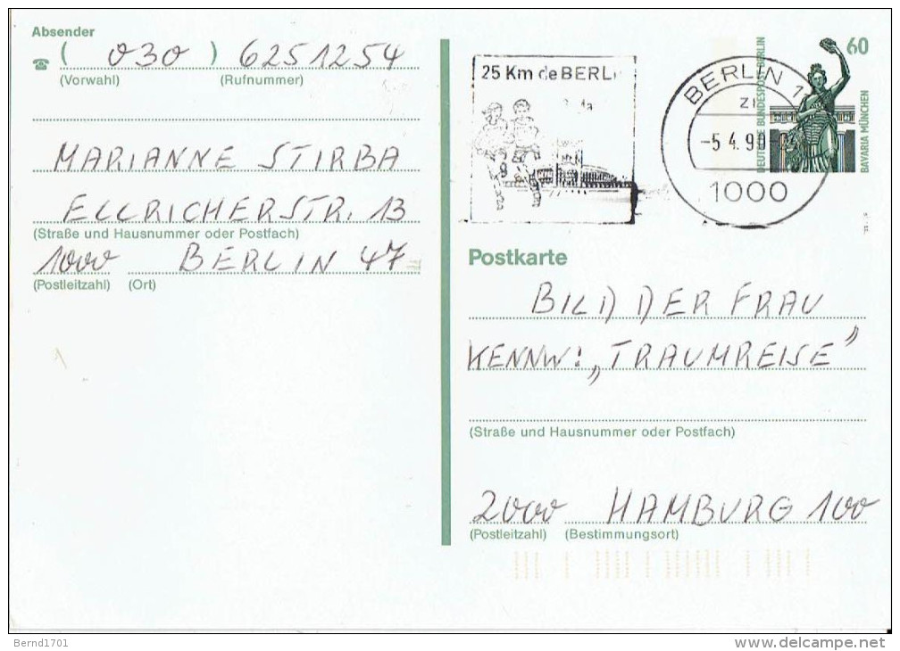 Germany / Berlin - Postkarte Echt Gelaufen / Postcard Used (D1254) - Cartes Postales - Oblitérées