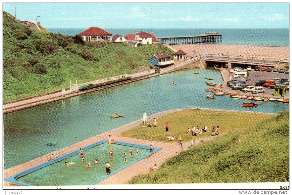 Postcard - Saltburn-On-Sea Pier, Boating Pool & Paddling Pool, Yorkshire. S.6317 - Other & Unclassified