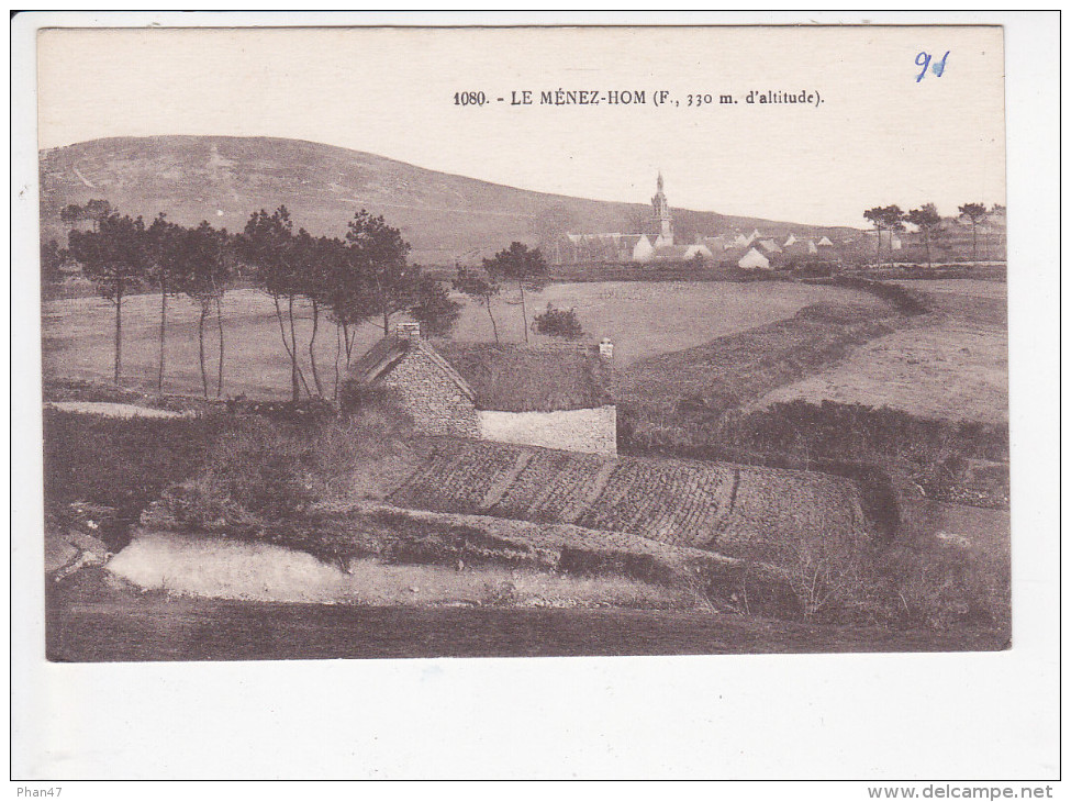 PLOMODIERN (29-Finistère), Le Ménez-Hom, Village, Ed. Le Doaré, Vers 1920 - Plomodiern