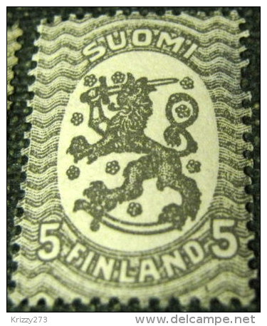 Finland 1919 Standing Lion 5p - Mint - Neufs