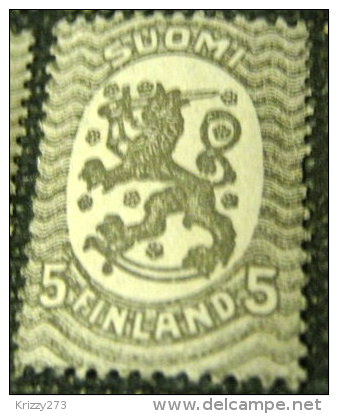 Finland 1919 Standing Lion 5p - Mint - Neufs