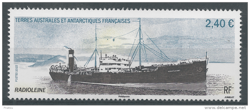 French Antarctic (FSAT), Ship, Radioleine, 2.40€, 2015, MNH VF - Nuovi