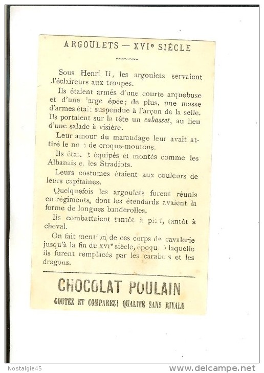 Chromo Litho Sicard Fin 19ème - Argoulets XVI  Siècle - Poulain