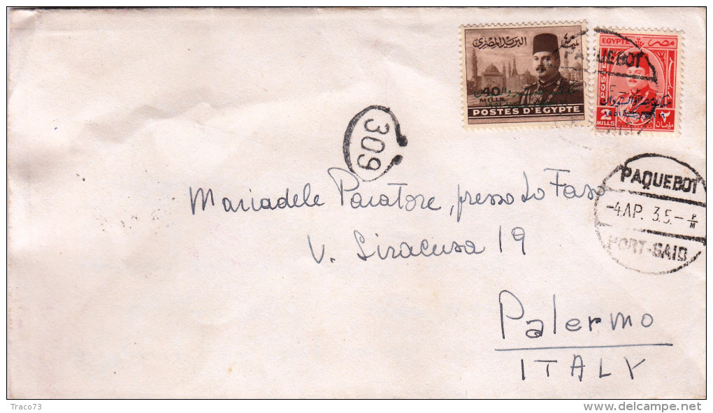 EGITTO /   ITALIA  - Cover _ Lettera 4.9.1953 - Cartas & Documentos