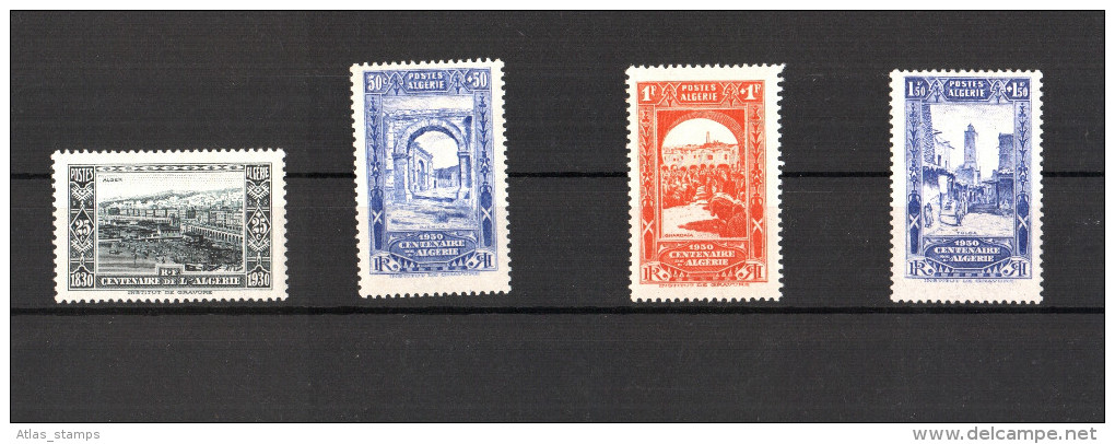 Algérie 1930 - Centenaire De L´Algérie Française  , Yvert# 90+93+95/96  (4v )  - Neufs , Traces Charnières * - Neufs