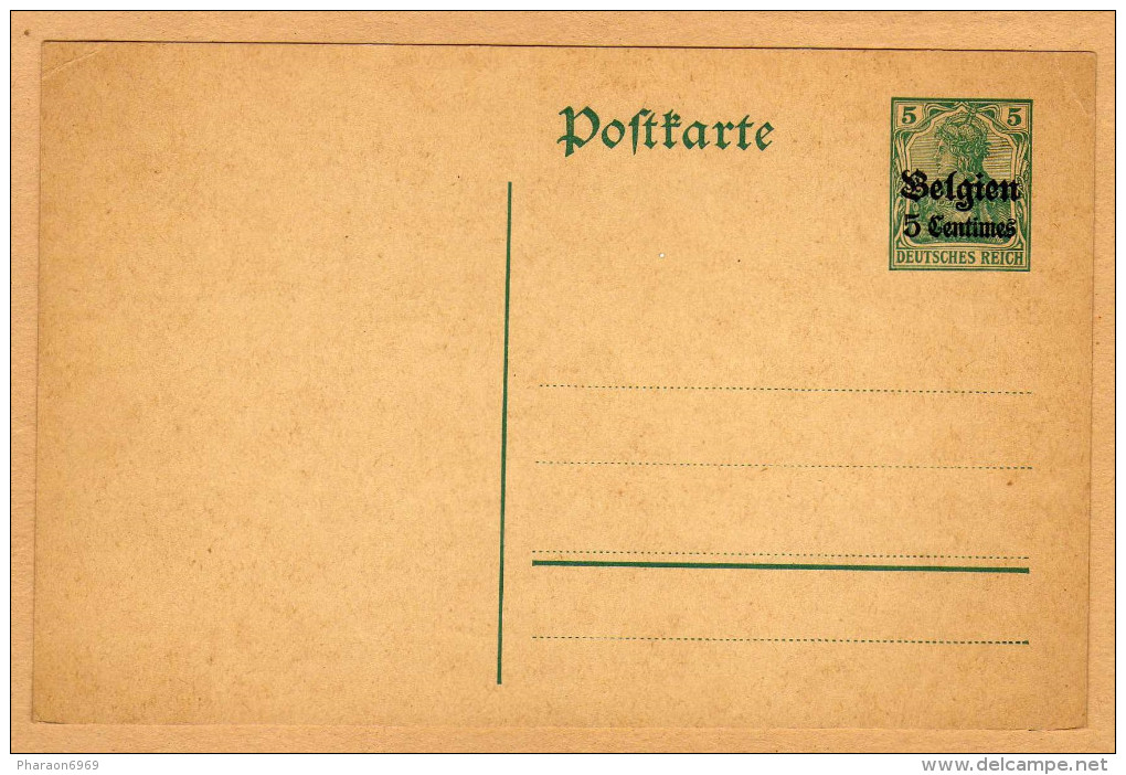 Carte Entier Postal Occupation Allemande - German Occupation