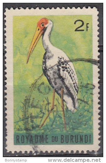 Burundi, 1965 - 2fr Yellow-billed Stork - Nr.114 Usato° - Cicogne & Ciconiformi