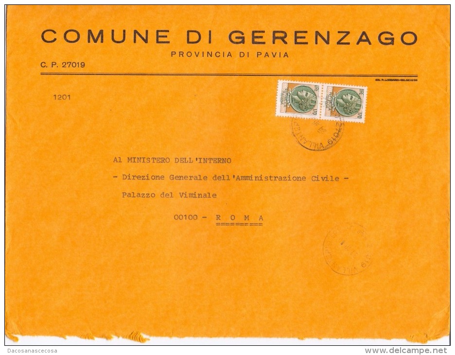 COMUNE DI GERENZAGO - 27019 - PROV PAVIA - LS - 1980 - FTO 18X24 - TEMATICA TOPIC STORIA COMUNI D'ITALIA - Macchine Per Obliterare (EMA)