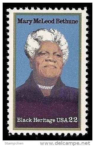 1985 USA Mary MacLeod Bethune Stamp Sc#2137 Famous Educator Civil Rights Leader - Other & Unclassified