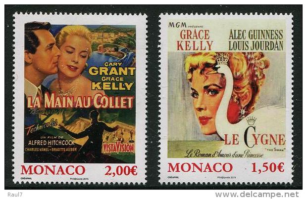 MONACO - 2015 - Grace Kelly, Affiches De Films - 2v Neufs // Mnh - Unused Stamps