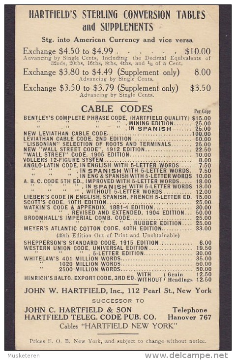 United States Uprated Postal Stationery Ganzsache Entier PRIVATE Print HARTFIELD's STERLING New York 1915? (2 Scans) - 1901-20