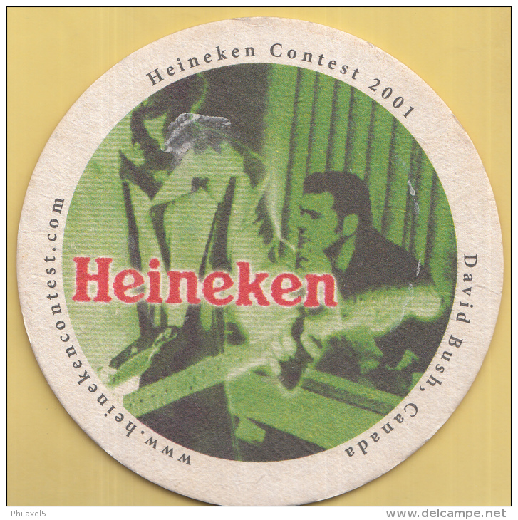 Heineken - Heineken Contest 2001 - David Bush, Canada - Ongebruikt - Sous-bocks