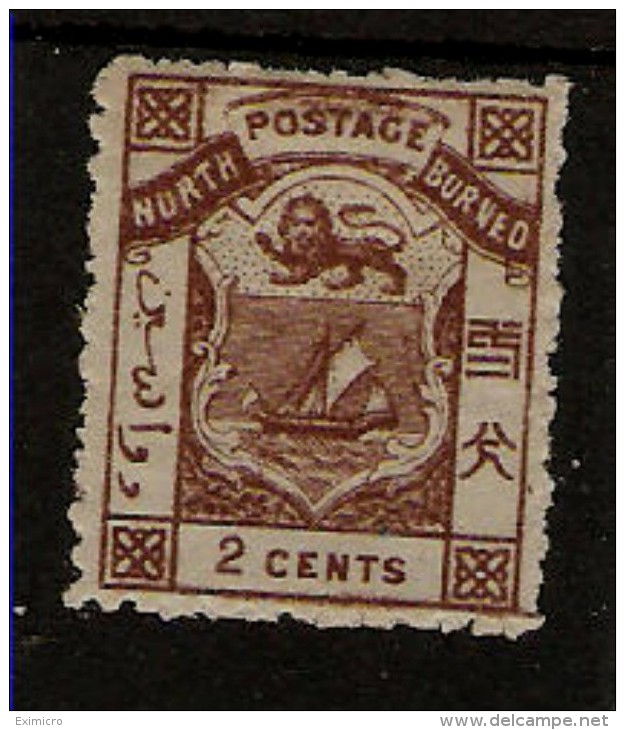 NORTH BORNEO 1886 2c SG10 MOUNTED MINT PERF 14 Cat £45 - Noord Borneo (...-1963)