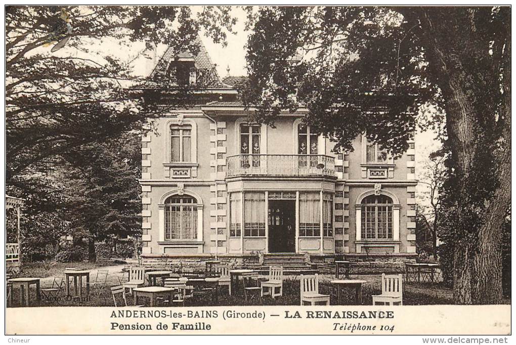 ANDERNOS LES BAINS LA RENAISSANCE PENSION DE FAMILLE - Andernos-les-Bains
