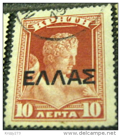 Crete 1909 Overprint 10l - Used - Creta