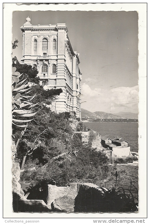 Cp, Principauté De Monaco, Le Musée Océanographique, Voyagée 1953 - Museo Oceanográfico