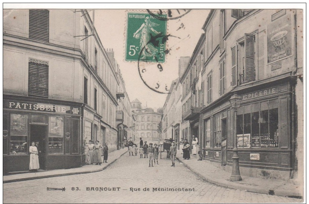 83-BAGNOLET-Rue De Ménilmontant(devanture Patisserie Et Epicerie) - Bagnolet