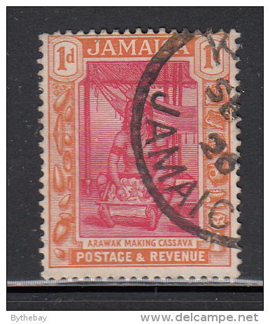 Jamaica Used Scott #89 SG #92w 1p Arawak Making Cassava Wmk: Multi Crown,  Script CA With Crown To Right - Jamaica (...-1961)