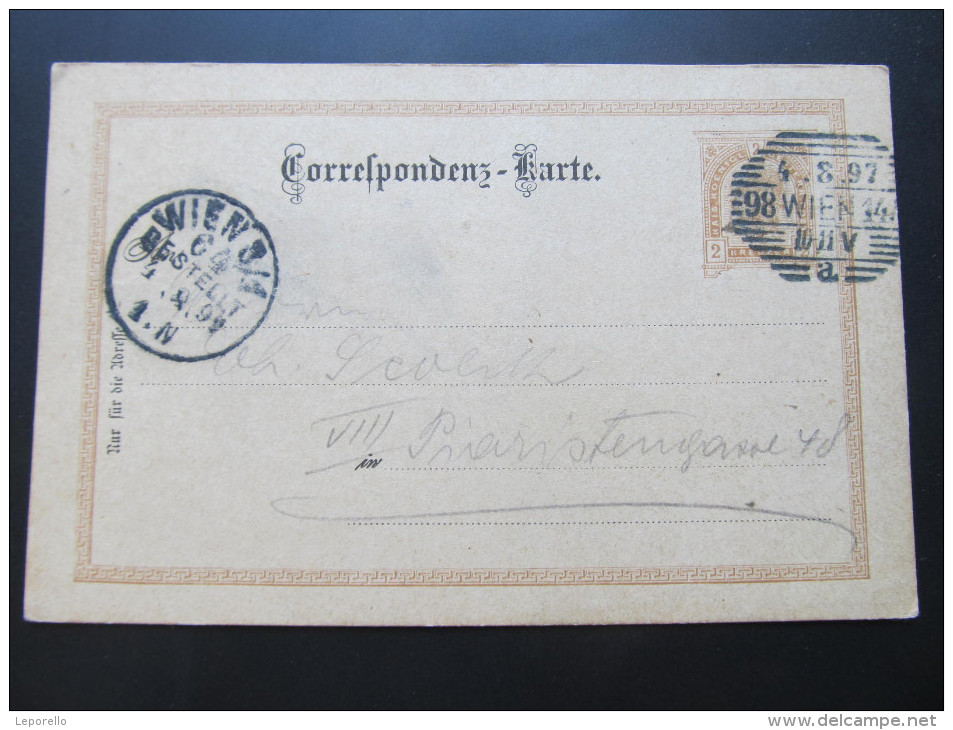 Postkarte GANZSACHE WIEN 1897//  D*15625 - Briefe U. Dokumente