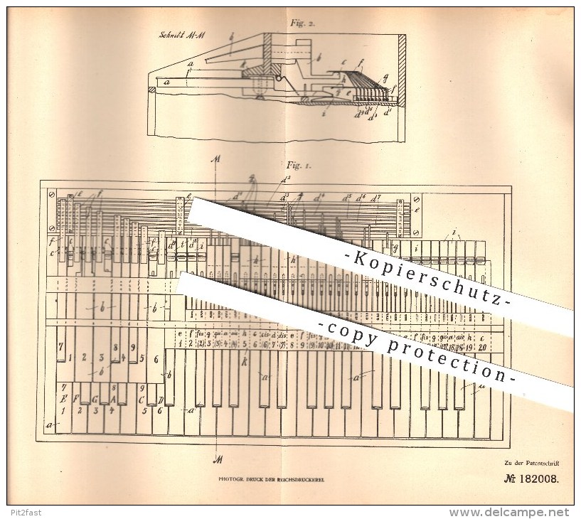 Original Patent - Bernhard Schreyer In Ober Wiesenthal , 1906 , Hilfsklaviatur Für Klavier , Oberwiesenthal !!! - Oberwiesenthal