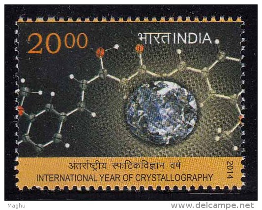 Crystallography India MNH 2014, Study Of, X-Ray Crystal, Atom, Neutrons, Electron, Health, Medicine - Nuovi