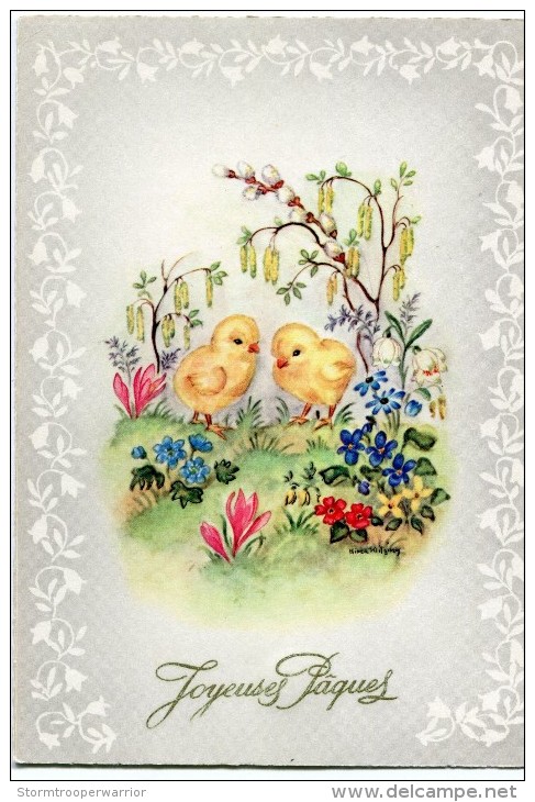 *** JOYEUSES PAQUES - Poussin Fleur - Série N° 1760 - Easter