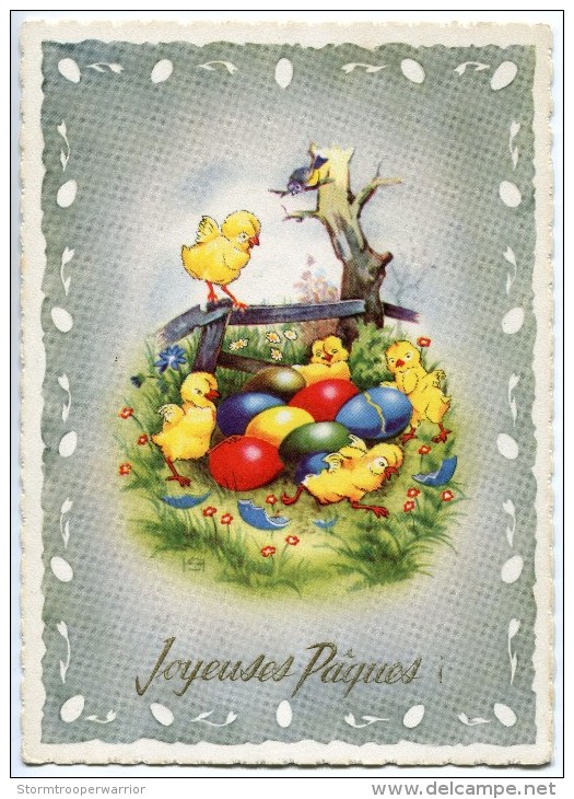 *** JOYEUSES PAQUES - Poussin Oeuf Oiseau - Série N° 107 - Easter