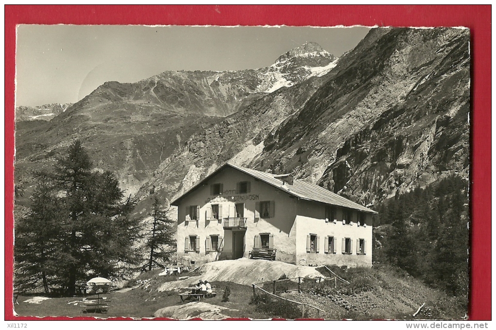 BXE-23  Fionnay, Hotel Du Glacier De Giétroz, Mauvoisin. Bagnes. Cachet Fionnay Sur Timbre Commémoratif CFF 1847-1947 - Bagnes