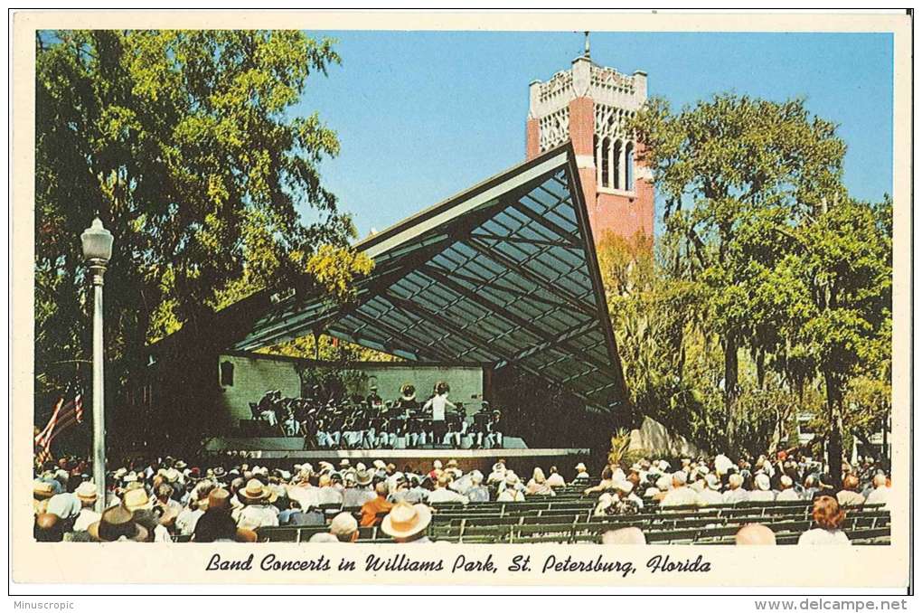 CPSM USA - Band Concerts In Williams Park - St Petersburg - Florida - St Petersburg