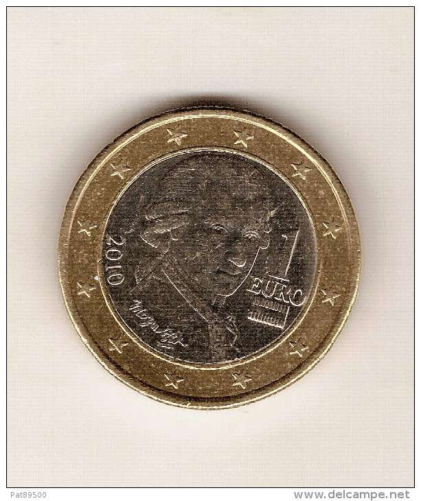 MOZART AUTRICHE 2010  De Circulation  / Pièce De 1 Euro /  Circulée - Oesterreich