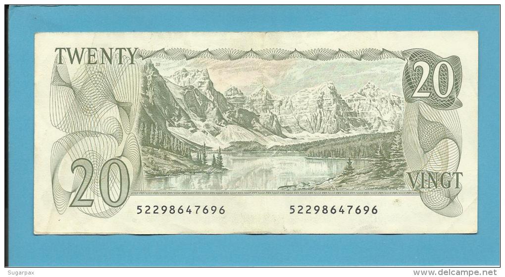 CANADA - 20 DOLLARS - ( 1979 ) - Pick 93.c - Sign. Thiessen-Crow - 2 Scans - Canada