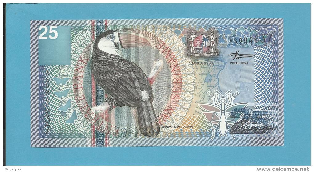 SURINAM - 25 GULDEN - 01.01.2000 - Pick 148 - UNC. - 2 Scans - Surinam