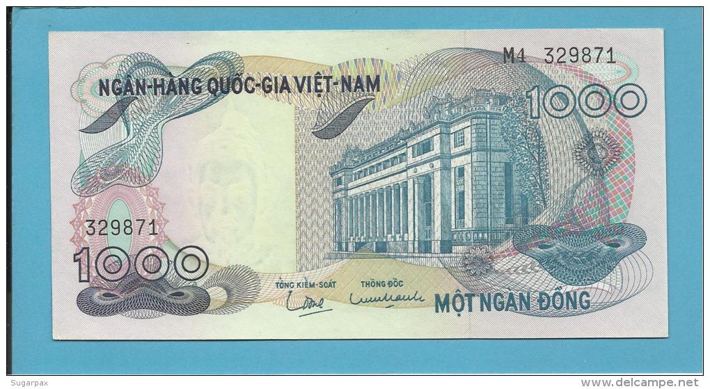 VIET NAM SOUTH - 1000 DONG - ND ( 1971 ) - P 29 - UNC. - Série M4 - BANK Building - VIETNAM - 2 Scans - Vietnam