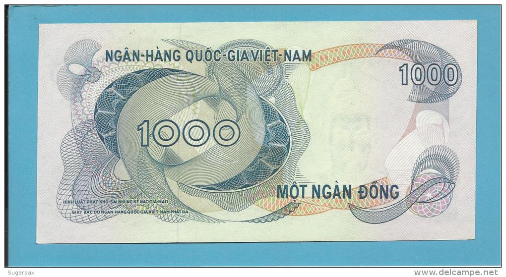 VIET NAM SOUTH - 1000 DONG - ND ( 1971 ) - P 29 - UNC. - Série M4 - BANK Building - VIETNAM - 2 Scans - Vietnam