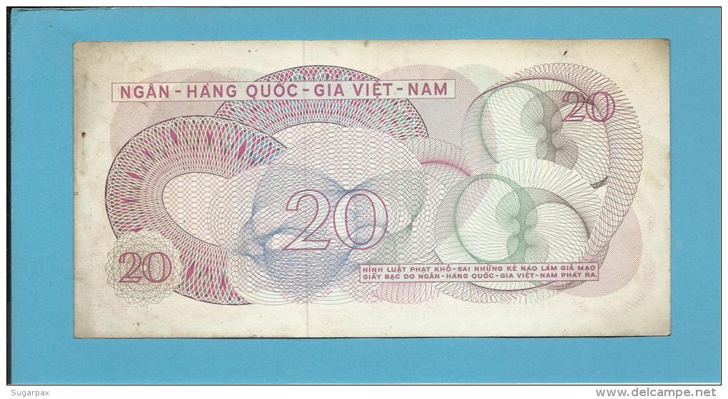 VIET NAM SOUTH - 20 DONG - ND ( 1969 ) - P 24 - Série A.81. - BANK Building - VIETNAM - 2 Scans - Viêt-Nam