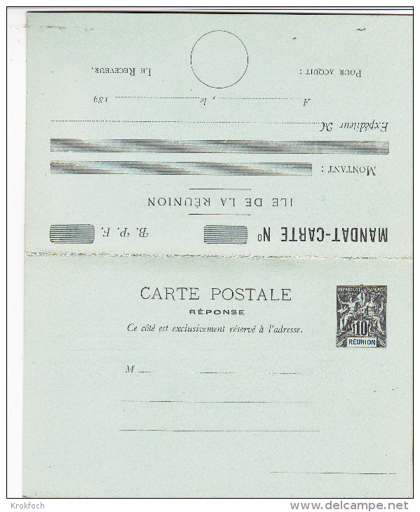 Entier Mandat-carte Réunion Complet - ACEP MC 6 - Cote 180 Euros - Covers & Documents