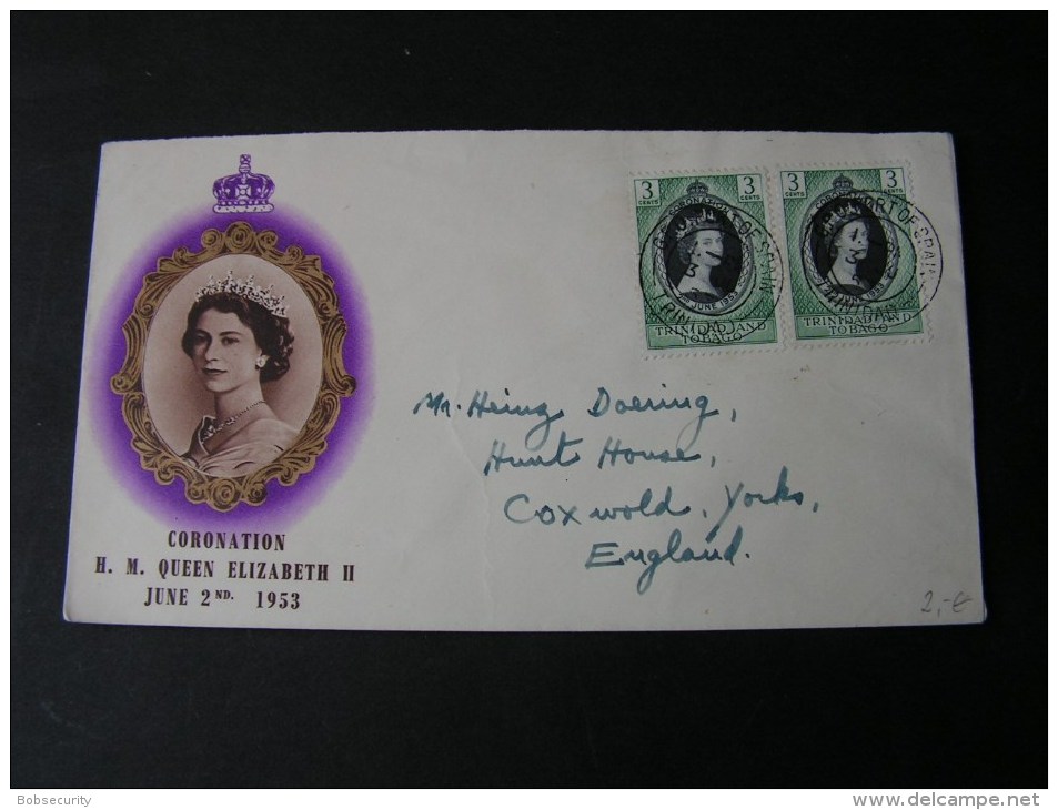 == Trinidad Coronation FDC   1953 - Trinidad & Tobago (...-1961)