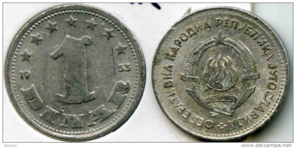 Yougoslavie Yugoslavia 1 Dinar 1953 KM 30 - Yougoslavie