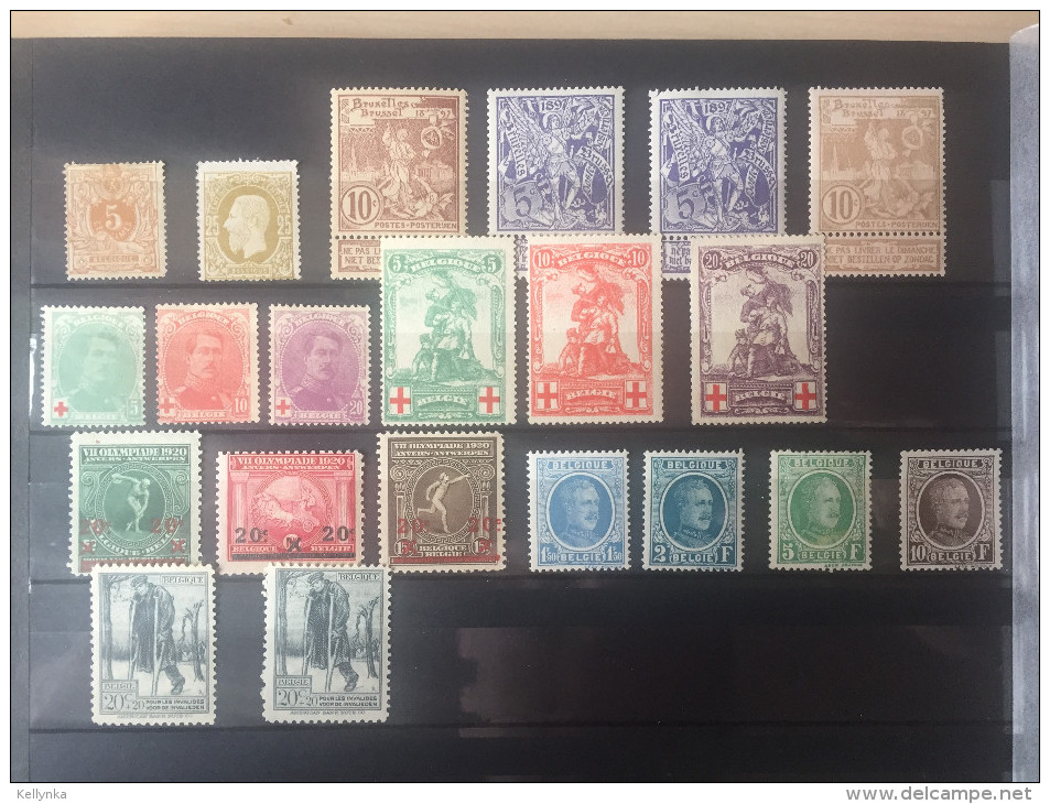 Belgique - Belgie - Beau Lot Timbres Anciens (28, 32, 126/128, 207/210) CV +600€ - Sammlungen