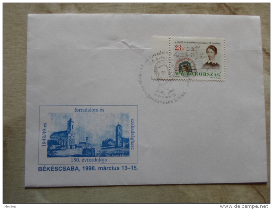 Hungary Békéscsaba  1998 - 1848-49 -Szabadságharc -150. évf. Petöfi       D129175 - Carné