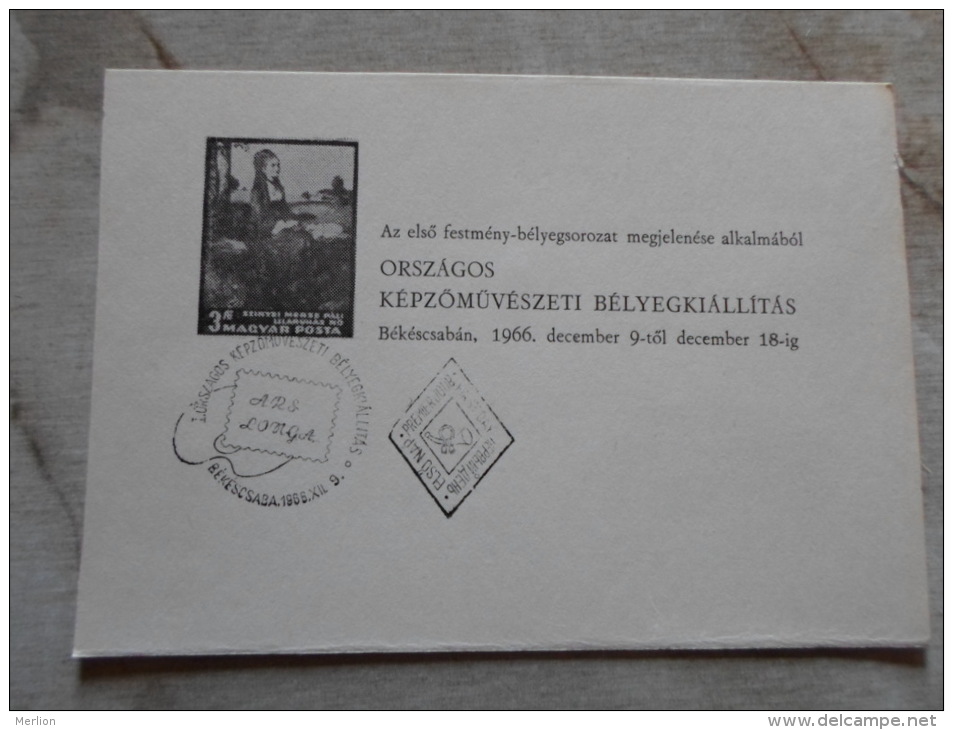 Hungary Békéscsaba  1966 - Országos Képz. Bélyegkiállítás     D129183 - Emissions Locales