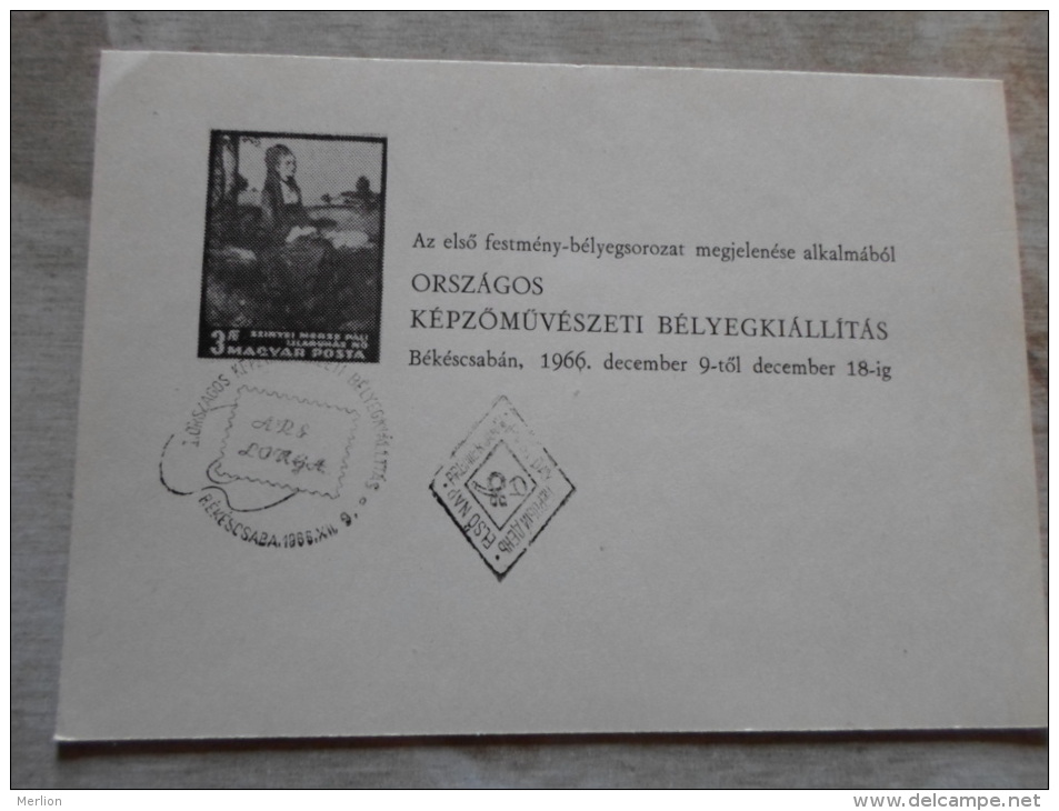 Hungary Békéscsaba  1966 - Országos Képz. Bélyegkiállítás     D129184 - Emissions Locales