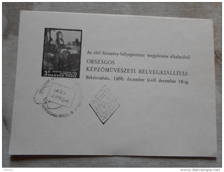 Hungary Békéscsaba  1966 - Országos Képz. Bélyegkiállítás     D129185 - Emissions Locales