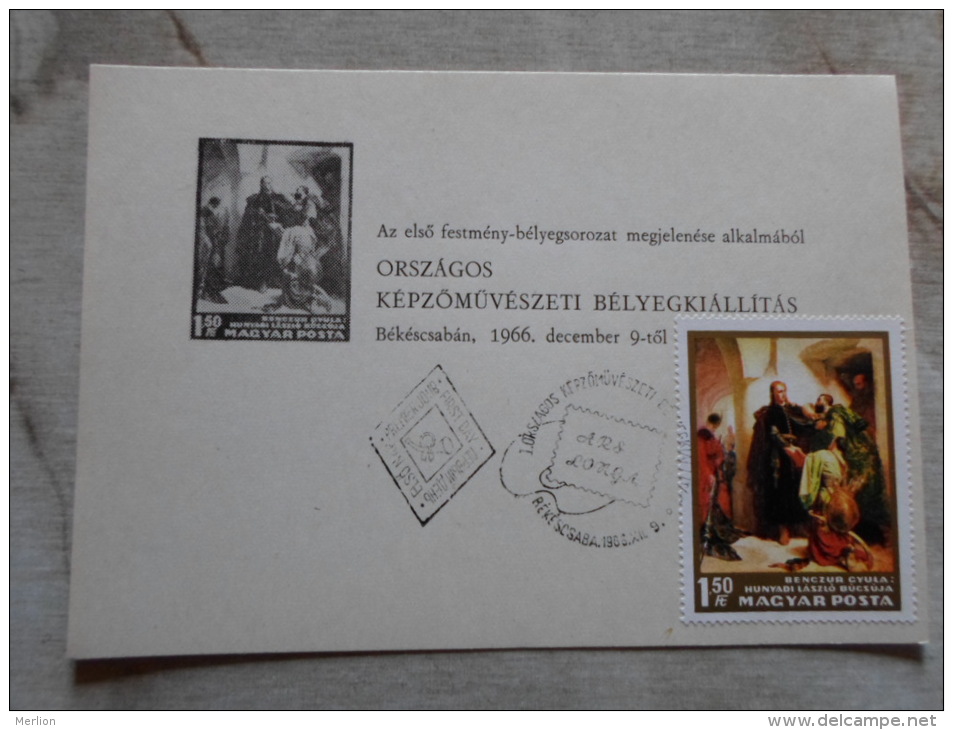 Hungary Békéscsaba  1966 - Országos Képz. Bélyegkiállítás     D129187 - Emissioni Locali