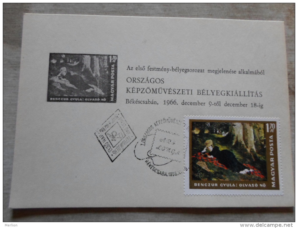 Hungary Békéscsaba  1966 - Országos Képz. Bélyegkiállítás     D129191 - Local Post Stamps