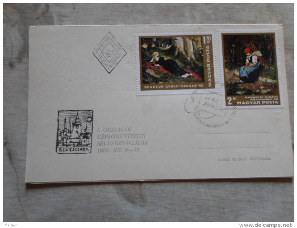 Hungary Békéscsaba  1966 - I Országos Képz. Bélyegkiállítás     D129193 - Local Post Stamps